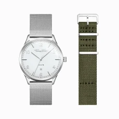 Flash Sale Set Code TS weiße Uhr und khaki Armband Damen Uhren|Damenuhren